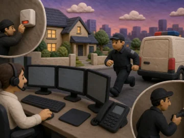 Editorial illustration illustrating Best Alarm Response Service Providers