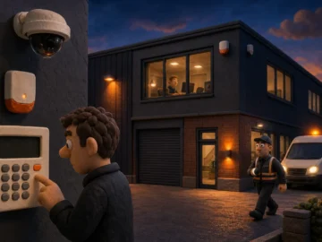 Business alarm systems and security patrol for a UK commercial property