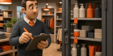 Retail stock control and shoplifting risk assessment in a UK shop
