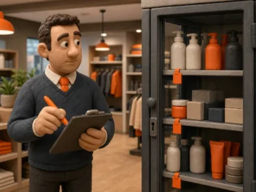 Retail stock control and shoplifting risk assessment in a UK shop