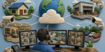 Editorial illustration illustrating Best Remote CCTV Monitoring Services