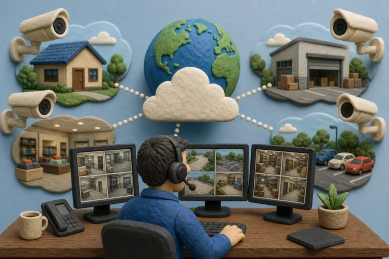 Editorial illustration illustrating Best Remote CCTV Monitoring Services