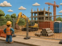 Editorial illustration illustrating Best Temporary Security Fencing Options