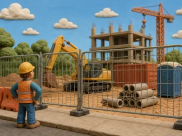 Editorial illustration illustrating Best Temporary Security Fencing Options