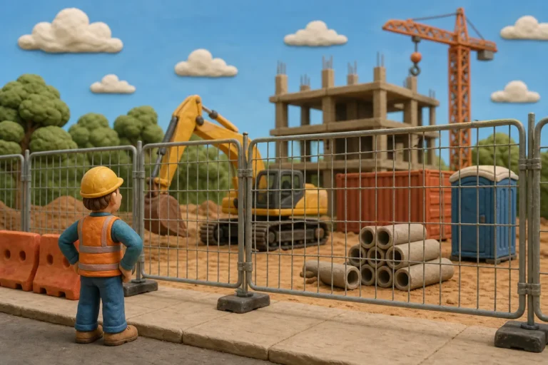 Editorial illustration illustrating Best Temporary Security Fencing Options