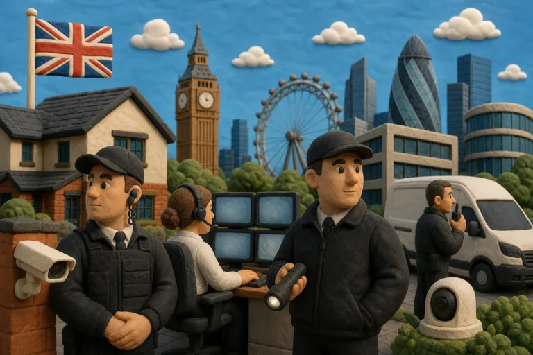 Editorial illustration illustrating Top Security Companies UK: 10 Providers